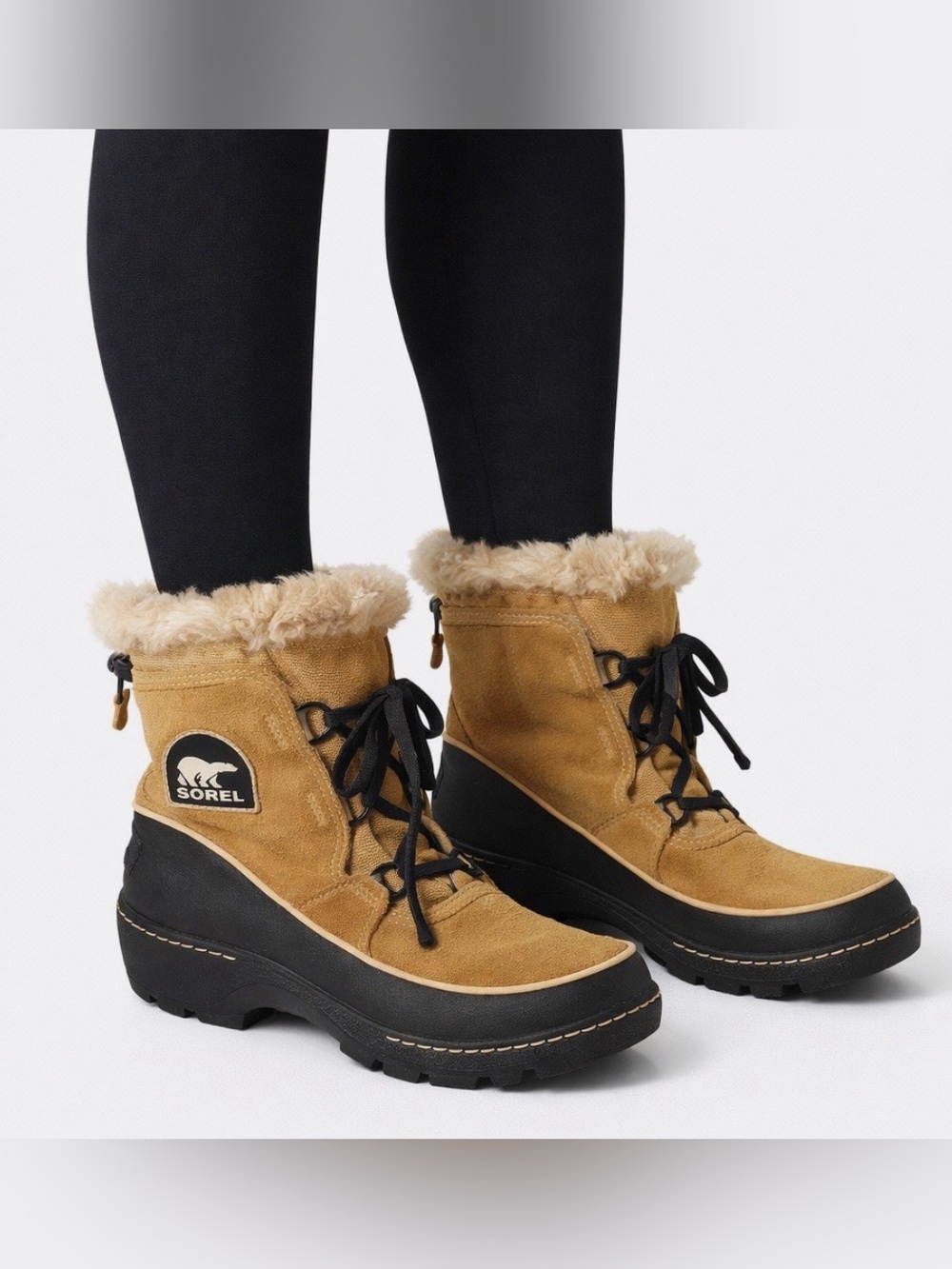 Sorel Women’s Tivoli III Waterproof Suede Fur Winter Snow Boots
